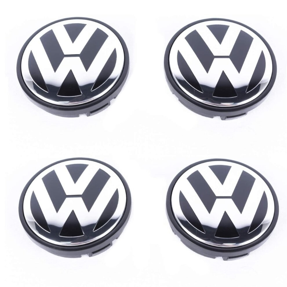 VW Volkswagen Wheel Centre Cap Badge Hub 56mm 4 pcs For Jetta 1999-2009 Polo 2002-2015
