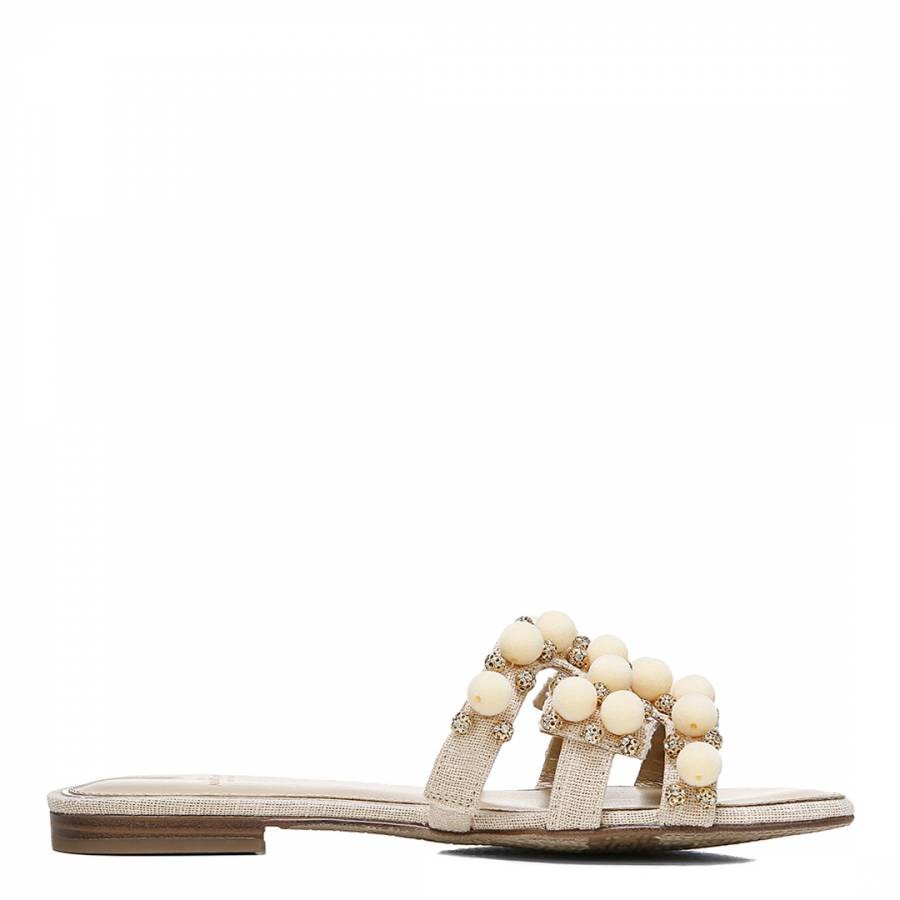 Summer Sand Bay 19 Linen Flat Sandals