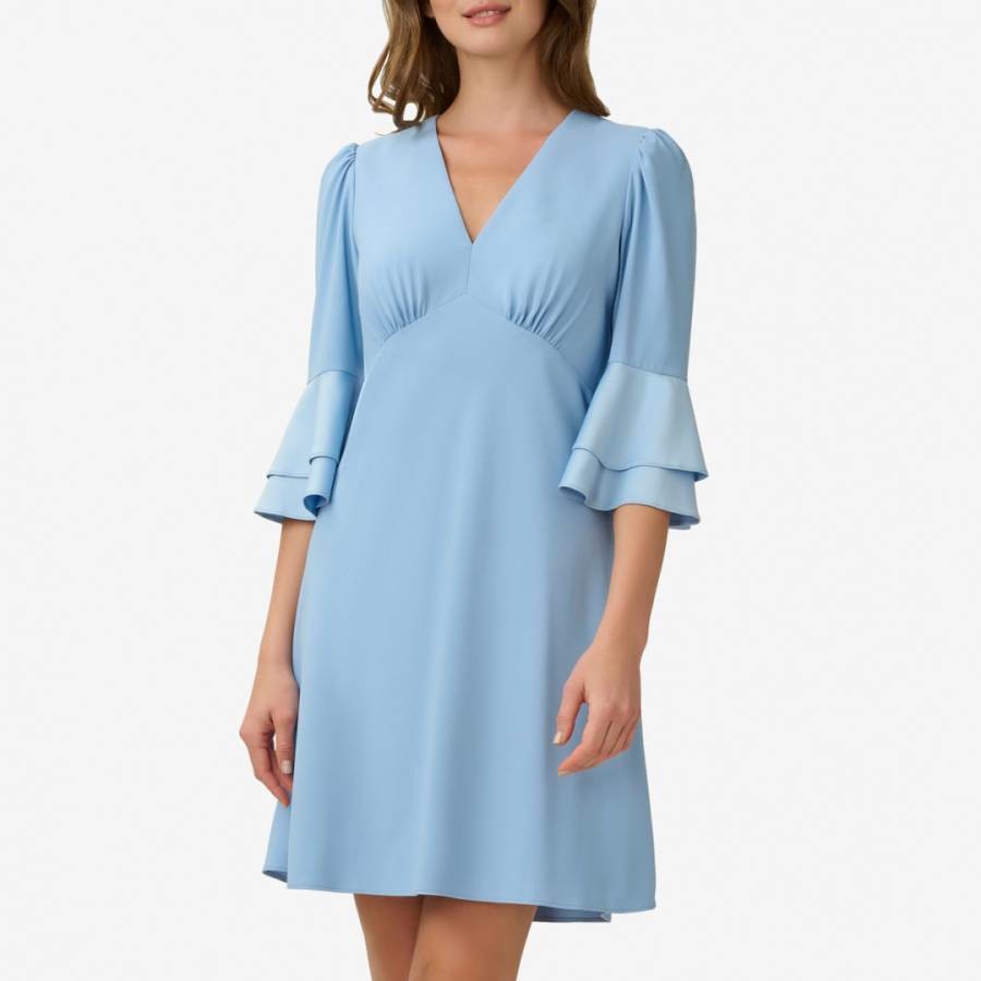 Blue Bell Sleeve Mini Dress
