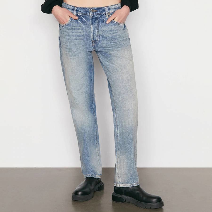 Washed Light Blue Le Slouch Straight Jean