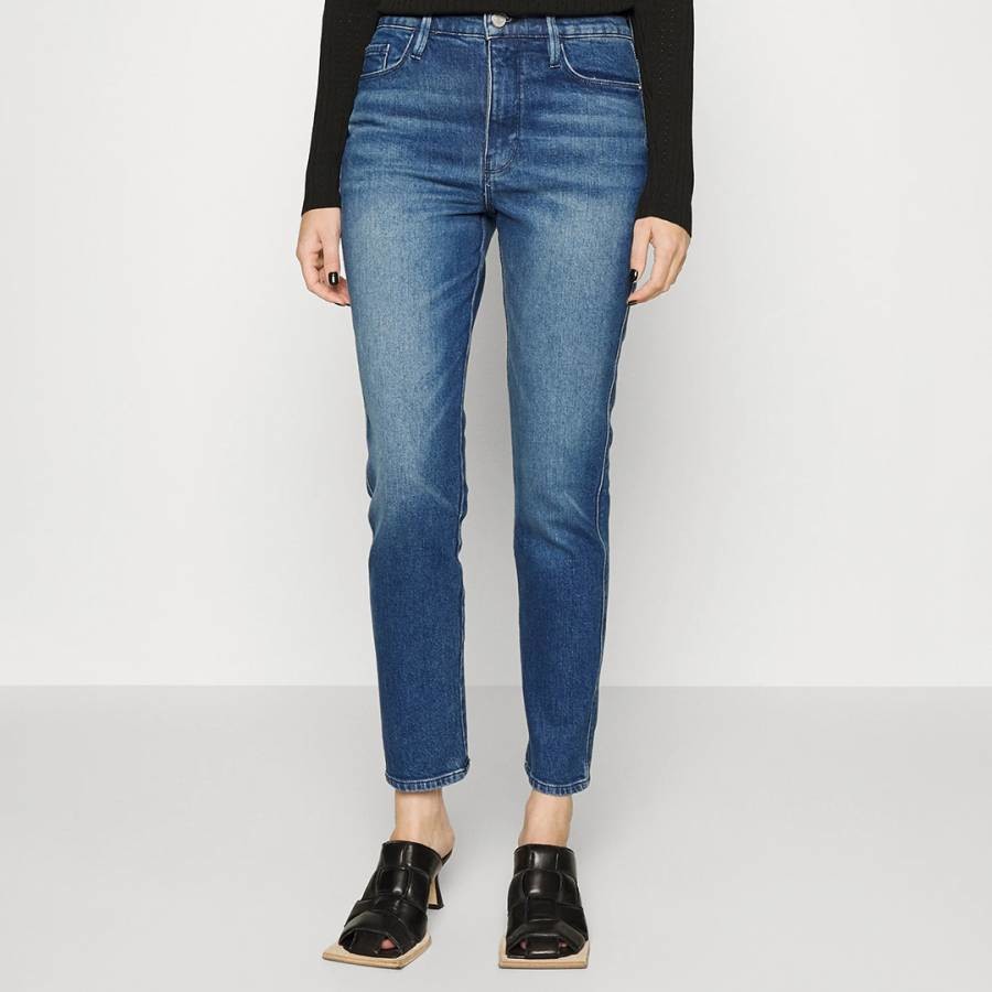 Mid Blue Washed Le Sylvie Slim Stretch Jean