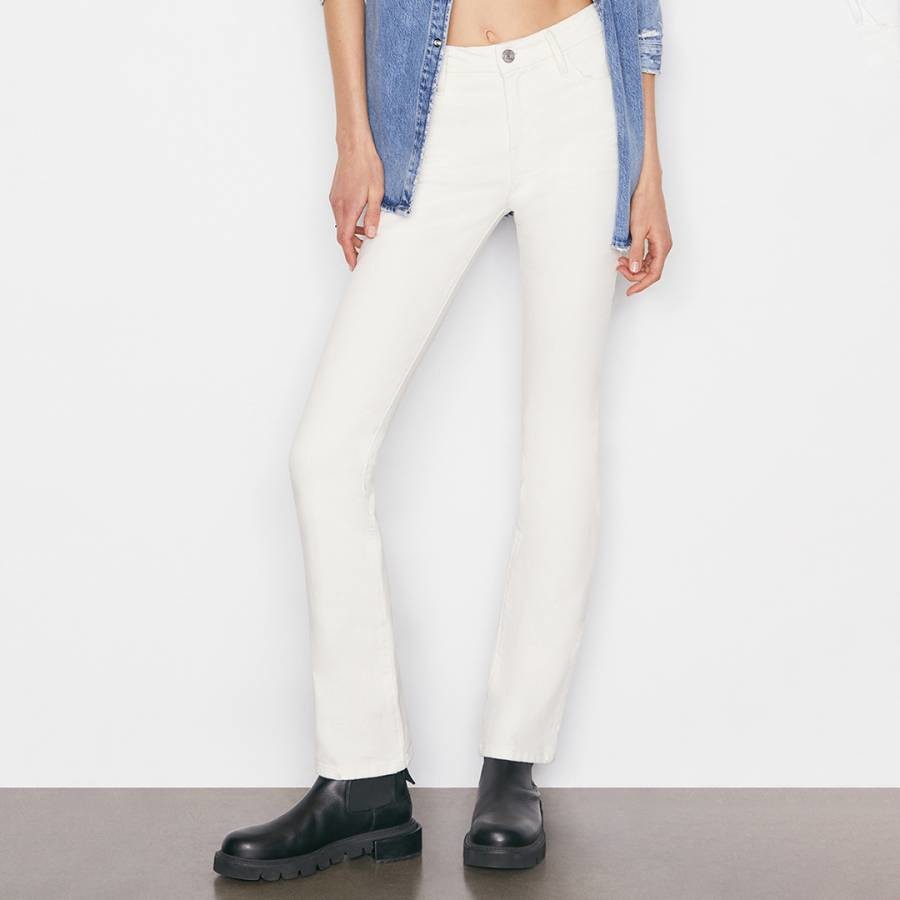 White Le Mini Boot Cut Stretch Jean