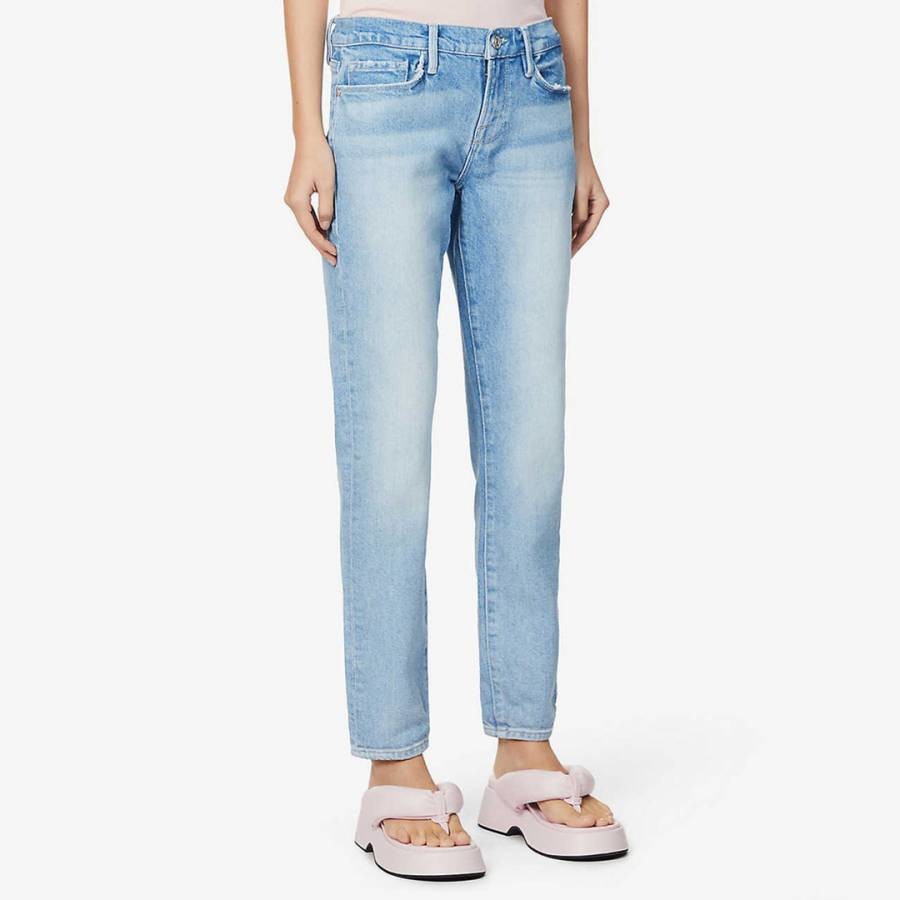 Light Blue Washed Le Garcon Straight Stretch Jean