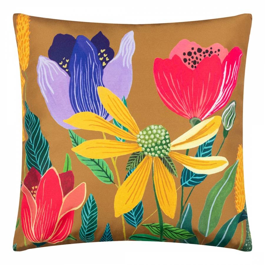 House Of Bloom Celandine 43x43cm Outdoor Cushion Saffron