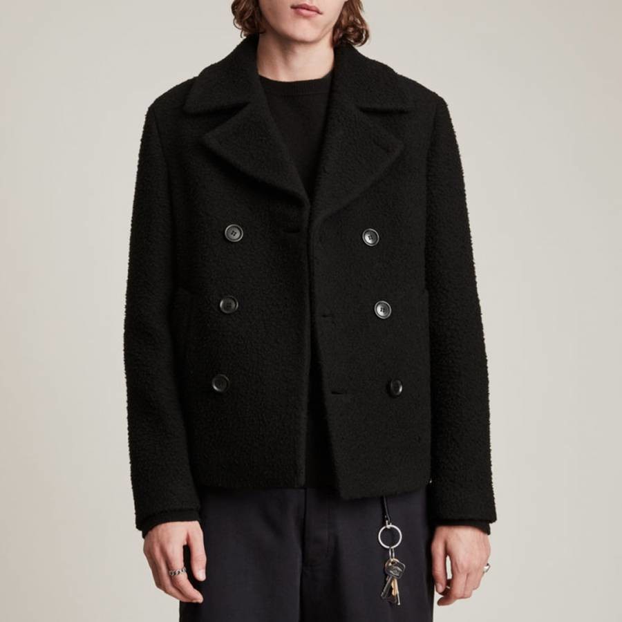 Black Eds Wool Blend Peacoat