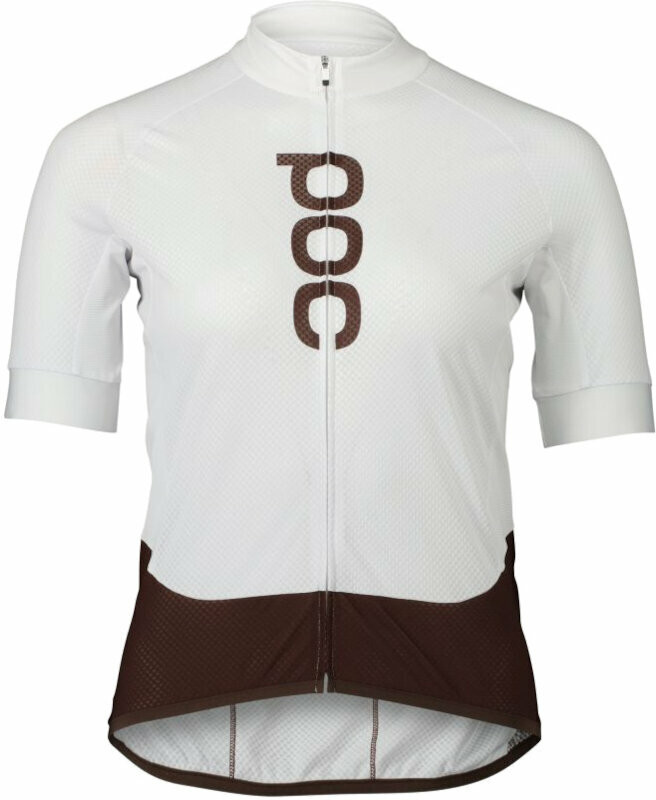 POC Essential Road Logo Jersey Hydrogen White/Axinite Brown S