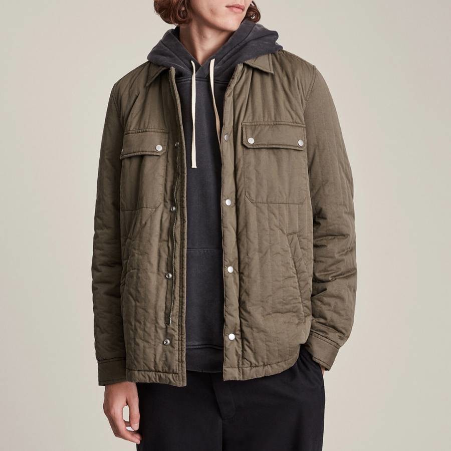 Dark Khaki Archer Cotton Blend Jacket