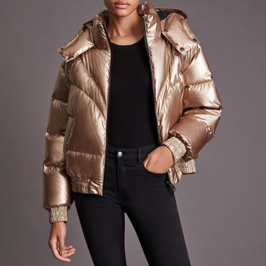 Rose Mika Metallic Puffer Jacket