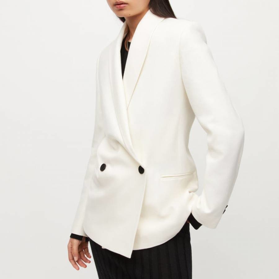 White Lalia Cashmere Blend Blazer