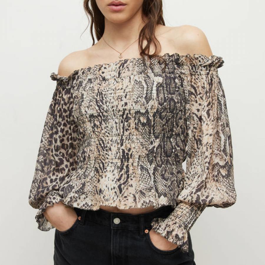 Brown Animal Print Lara Top