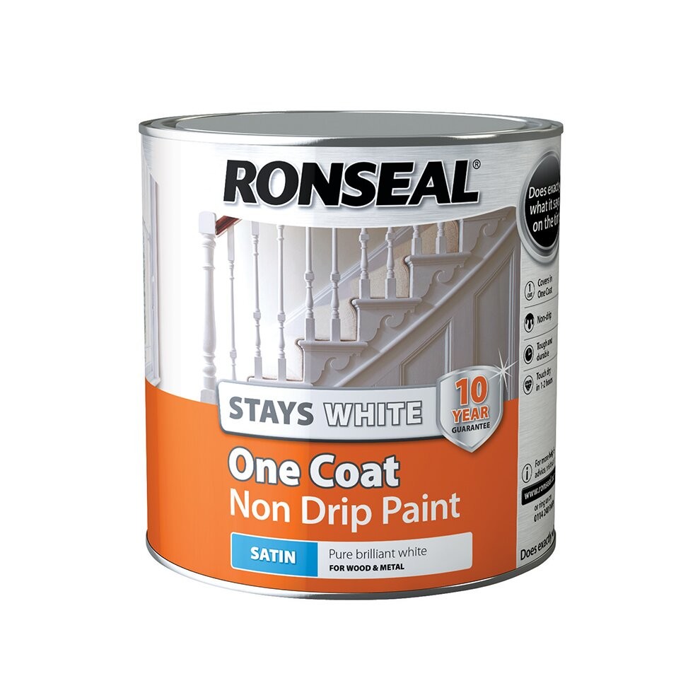 Ronseal Stay White One Coat Satin 2.5L