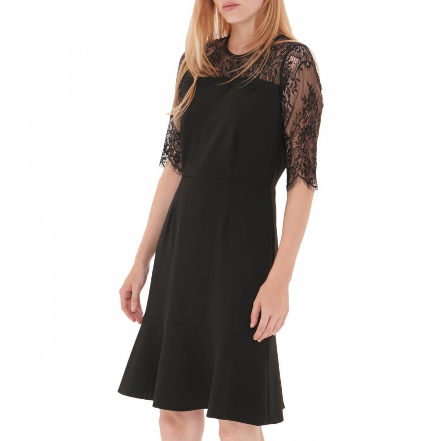 Black Agatha Lace Detail Dress
