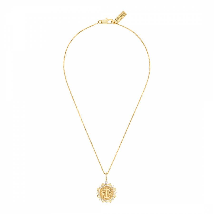 18K Gold Zodiac Sparkle - Libra Necklace
