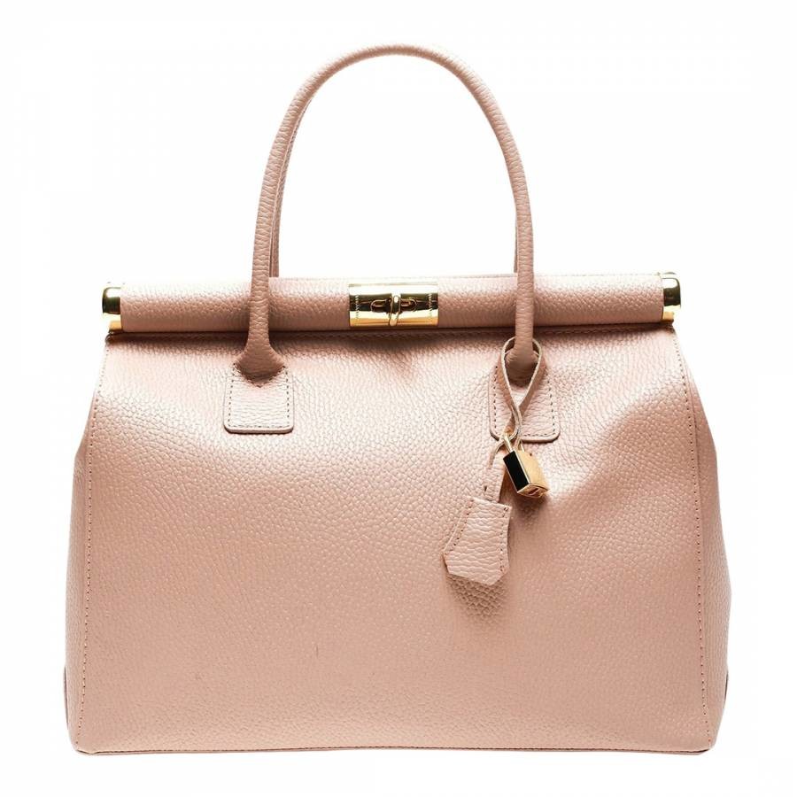 Pink Italian Leather Handbag