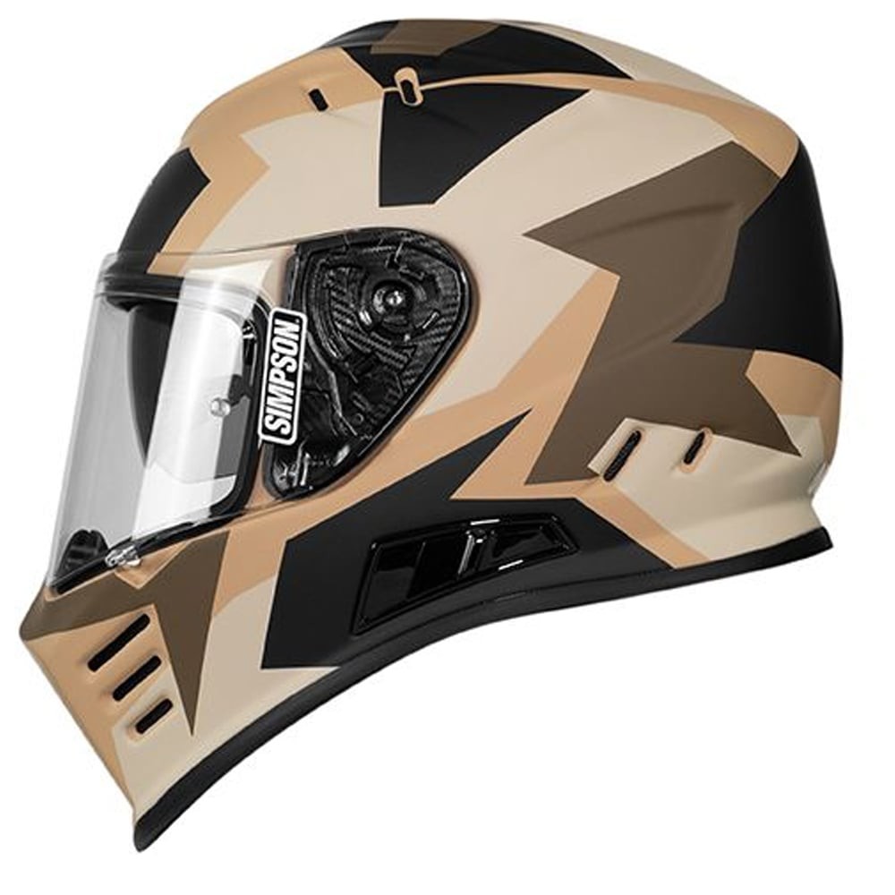Simpson Helmet Venom Panzer Tan Brown Full Face Helmet  S