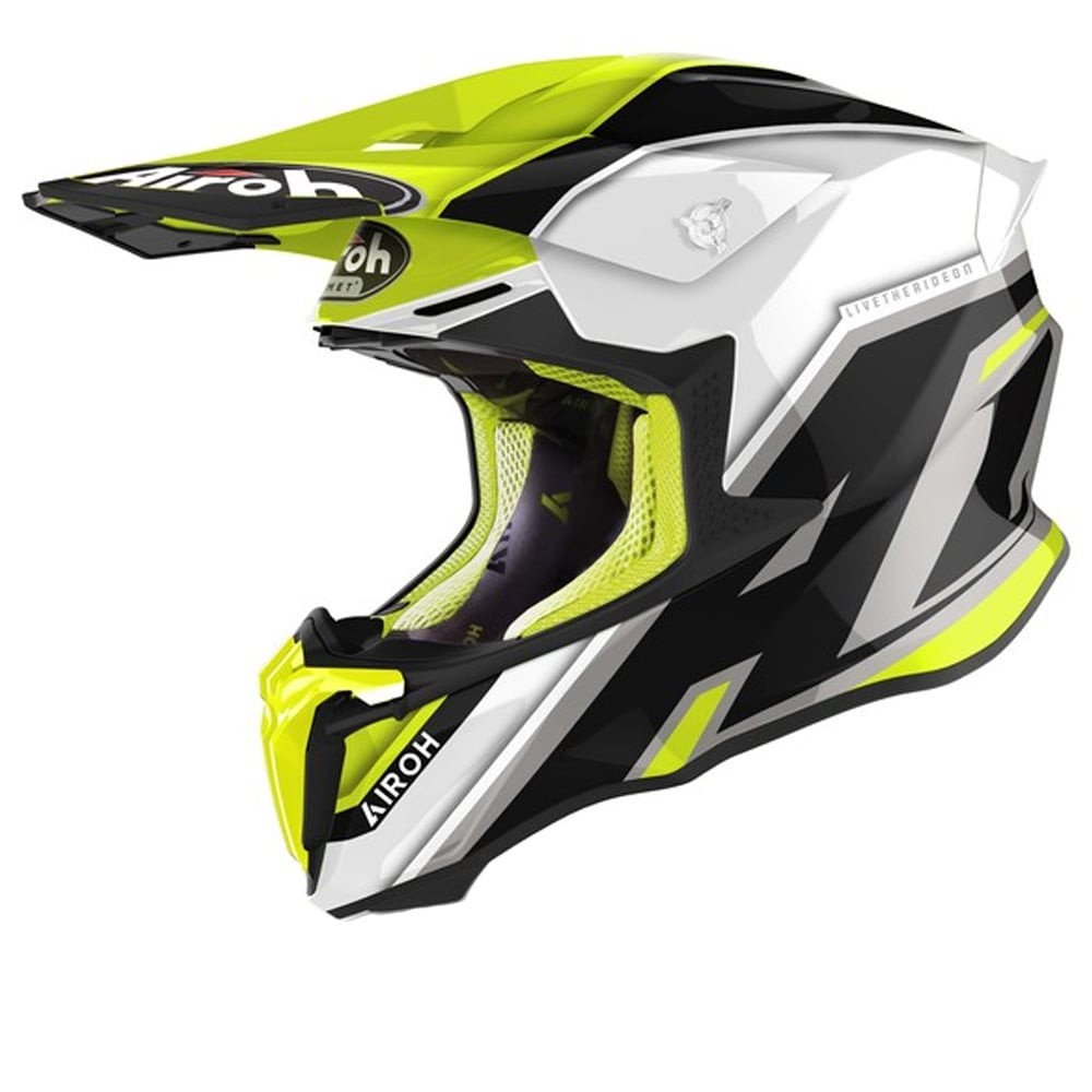 Airoh Twist 2.0 Shaken Yellow Helmet Offroad Helmet XS