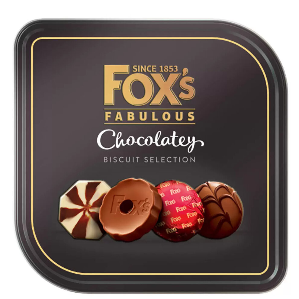 Fox's Chocolatey Biscuit Selection Milk White & Dark Chocolate 730g