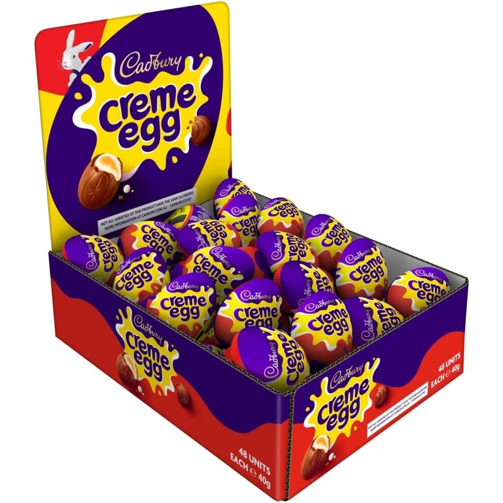Cadbury Creme Egg (Pack of 48). Easter, Egg Hunt, Thank you Gift, Present, Chocolate Filled Eggs OFFICIAL