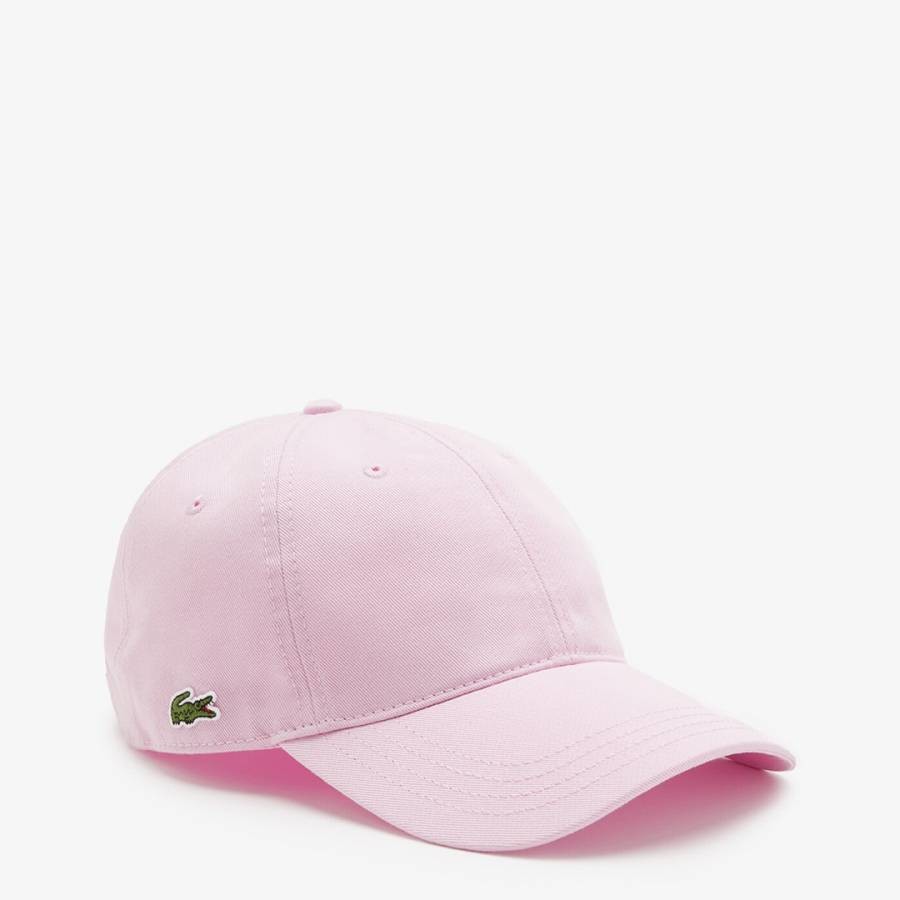 Pink Embroidered Logo Cotton Cap