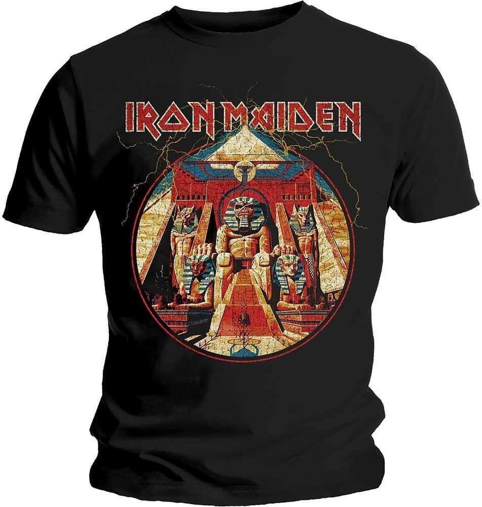 Iron Maiden T-Shirt Powerslave Lightning Circle XL Black