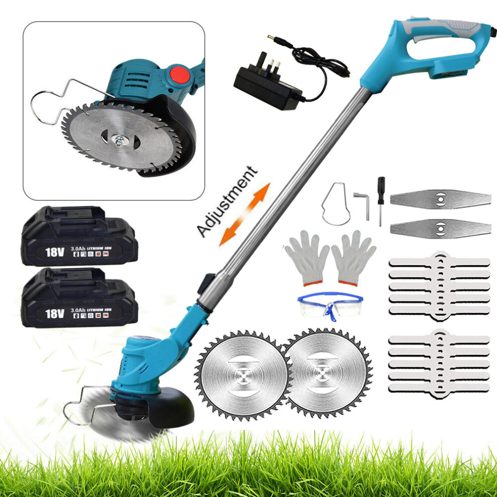 Cordless Strimmer Grass Trimmer+2Battery+Charger-Replace For Makita18V