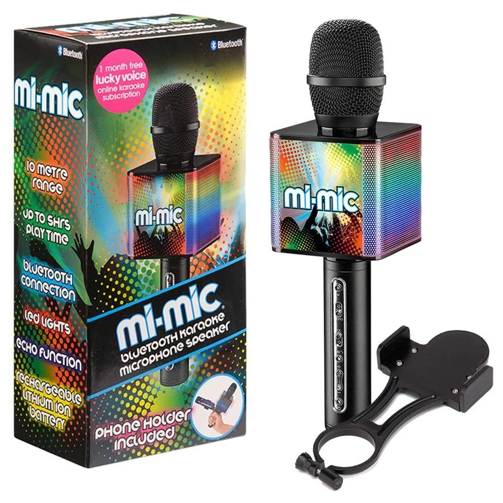 Mi-Mic TY6086 Kids Karaoke Microphone with Phone Holder and Voice Changer, Multi
