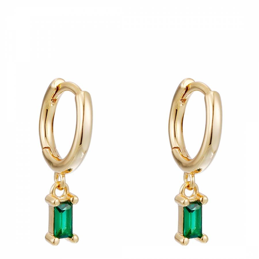 18K Gold Emerald Bonite Earrings