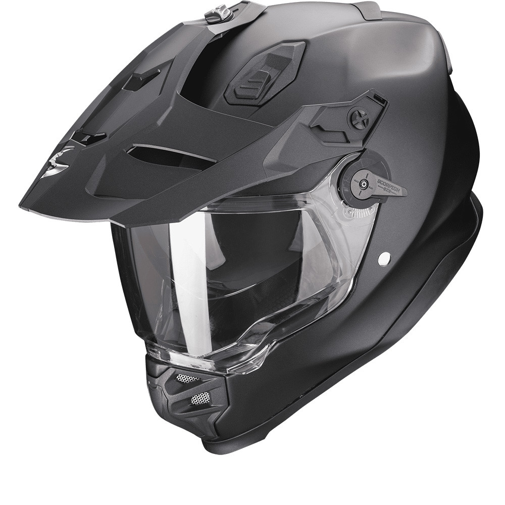 Scorpion Adf-9000 Air Solid Matt Pearl Black Full Face Helmet S