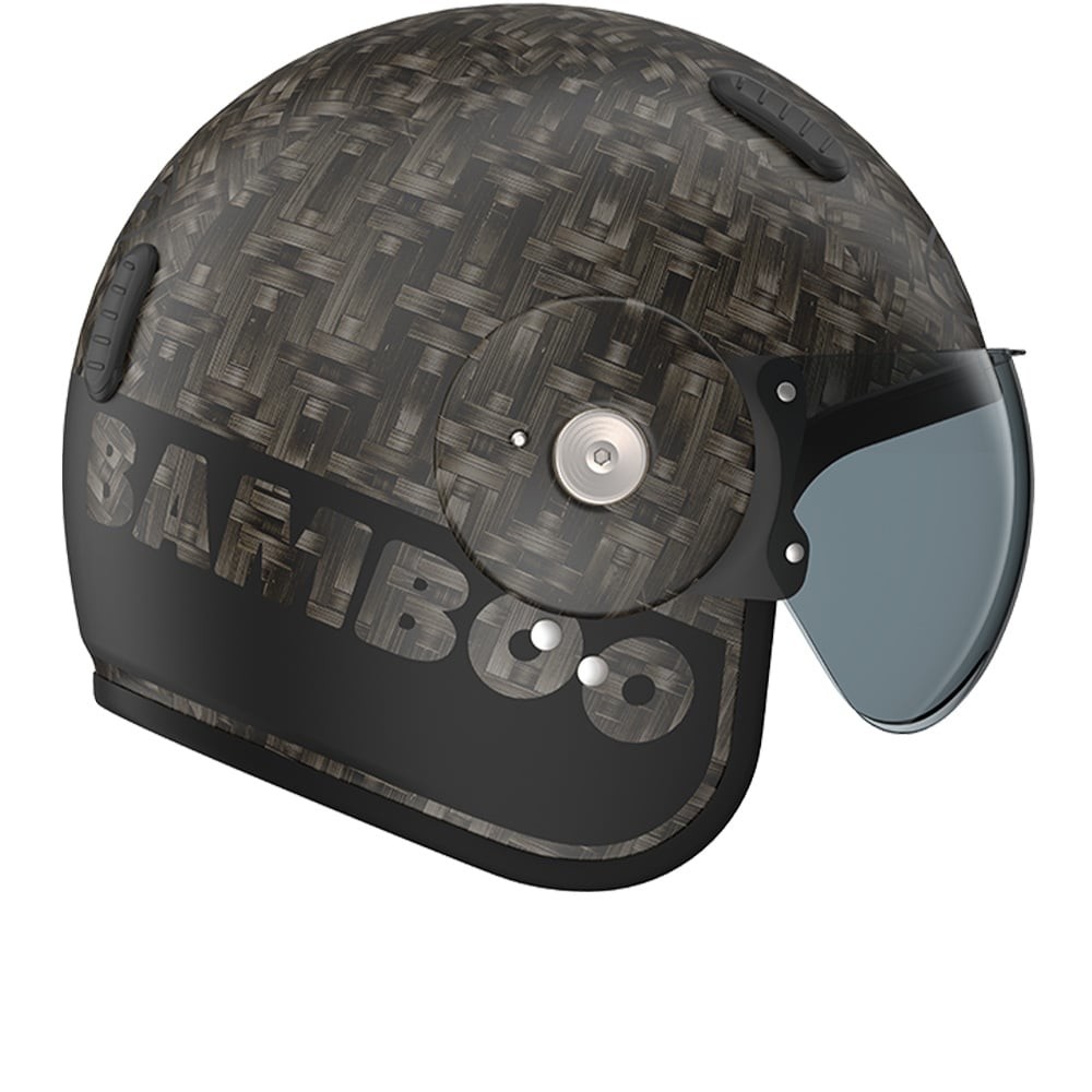 ROOF Bamboo Black Matt Jet Helmet XS