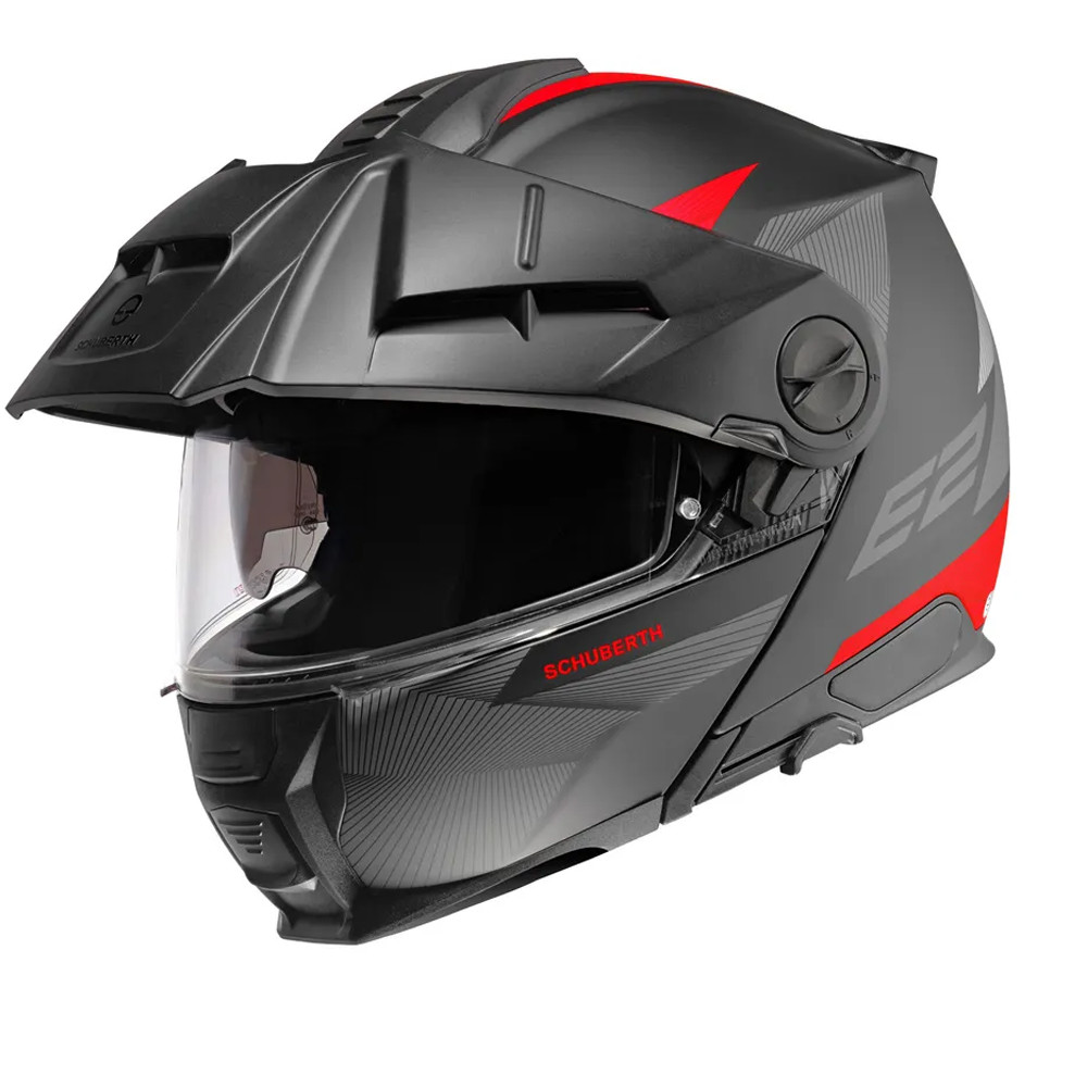 Schuberth E2 Defender Black Red Modular Helmet S