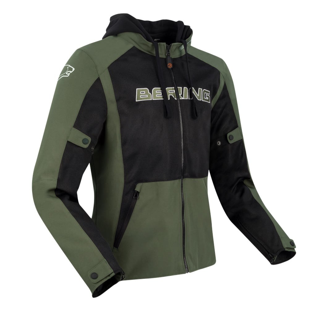 Bering Spirit Black Khaki Textile Motorcycle Jacket S