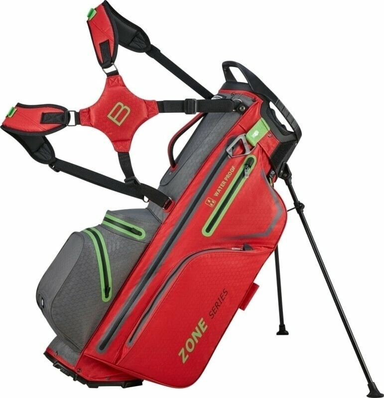 Bennington Zone Stand Bag Red/Canon Grey/Yellow Golf Bag
