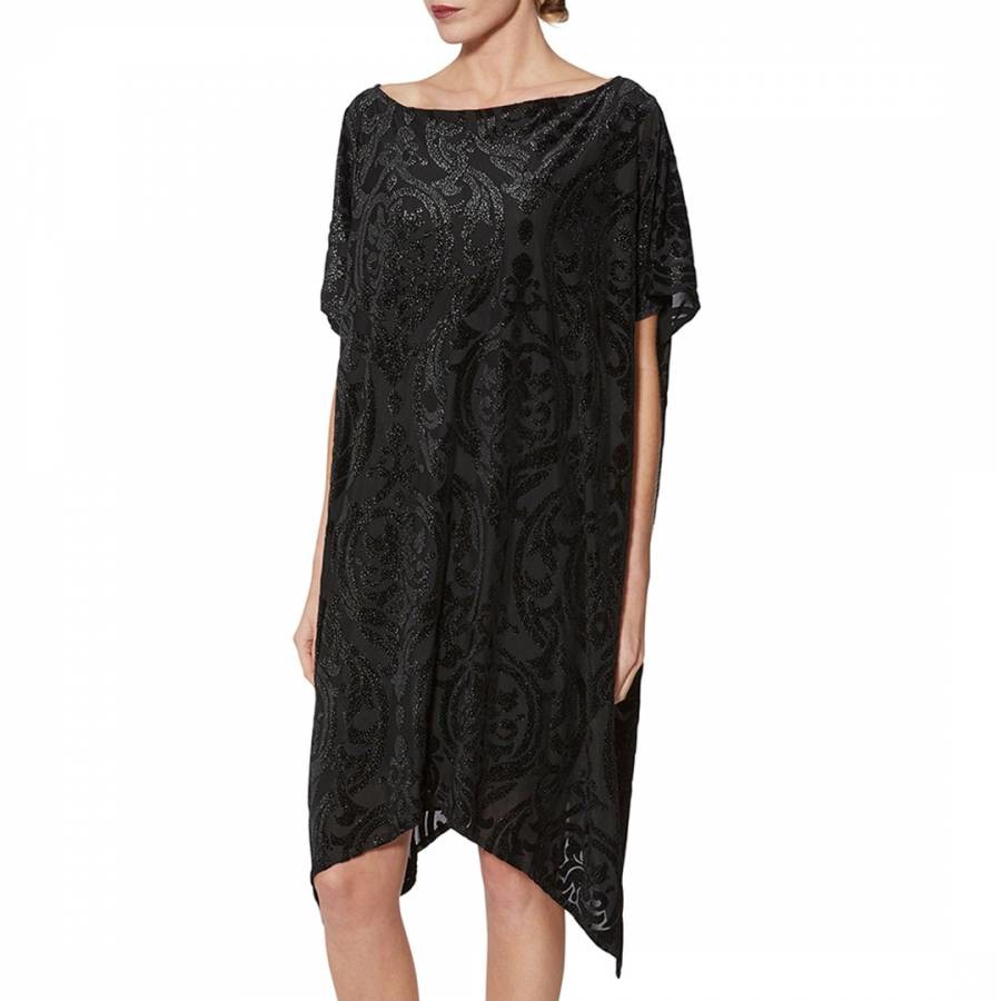 Black Oleta Elegant Kaftan Dress