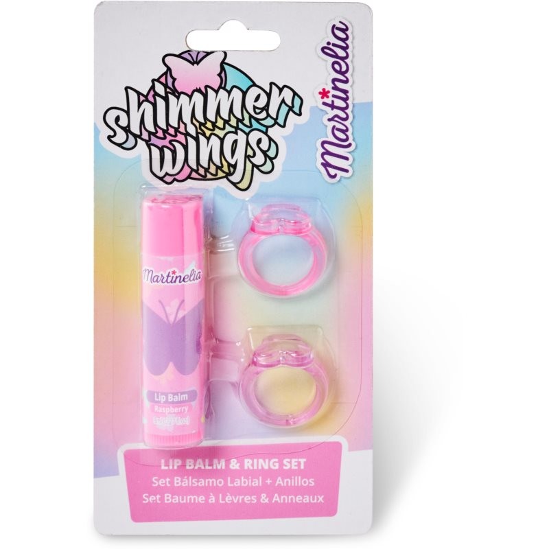Martinelia Shimmer Wings Lip Balm & Ring Set set (for kids)