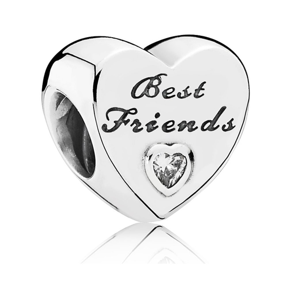 Pandora Friendship Heart Charm - 791727CZ
