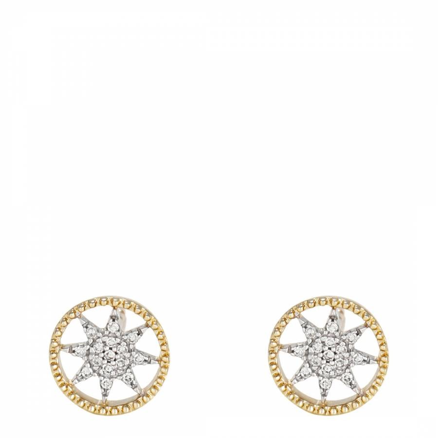 Gold/Silver Star Design Stud Earrings