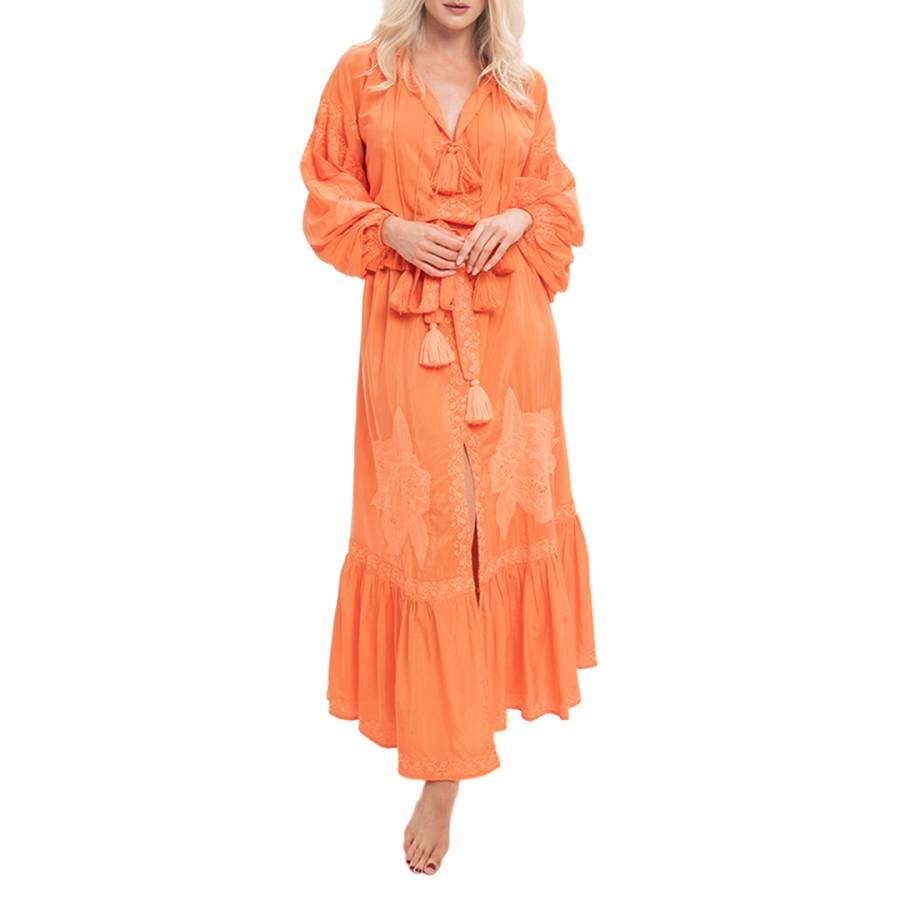 Neon Orange Taffi Maxi Dress