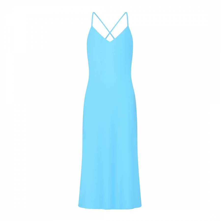 Blue Primrose Crepe Dress