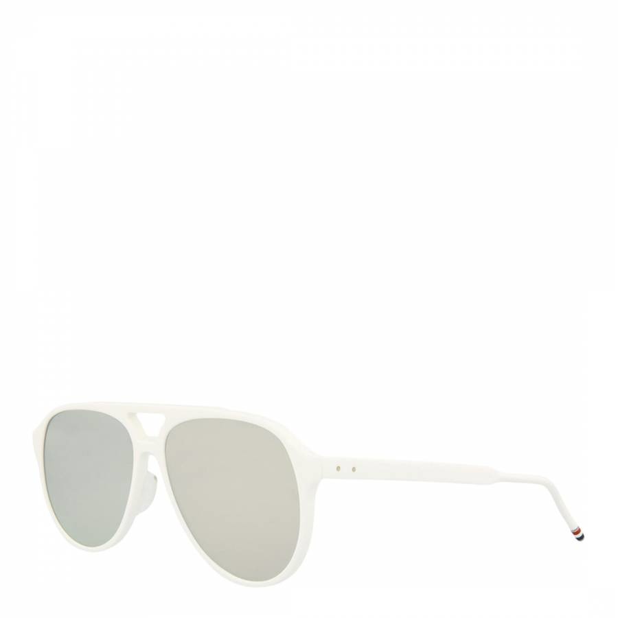 Unisex White Thom Browne Sunglasses 63mm