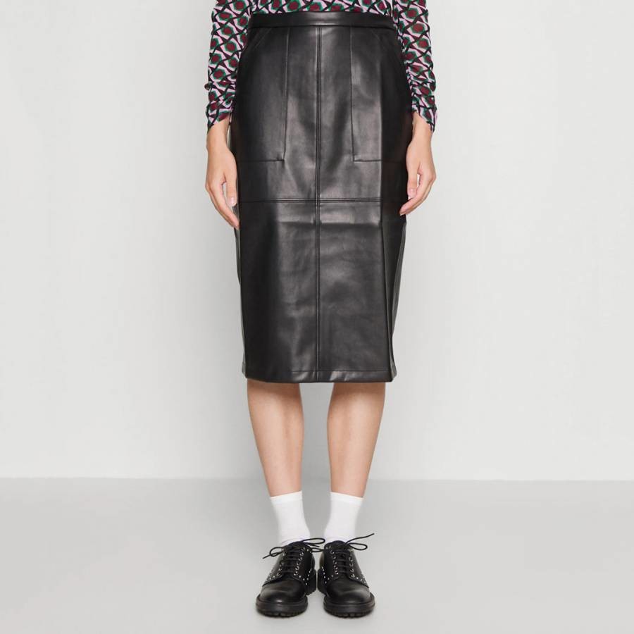 Black Crema Midi Skirt
