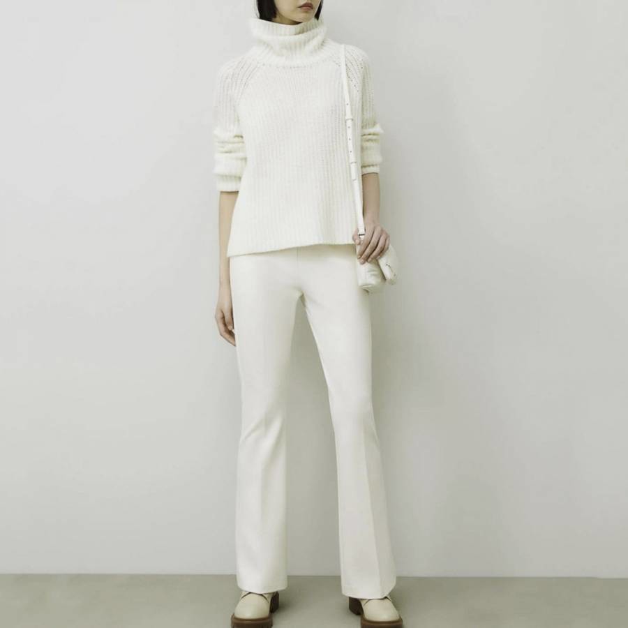 White Appia Ribbed Jumper