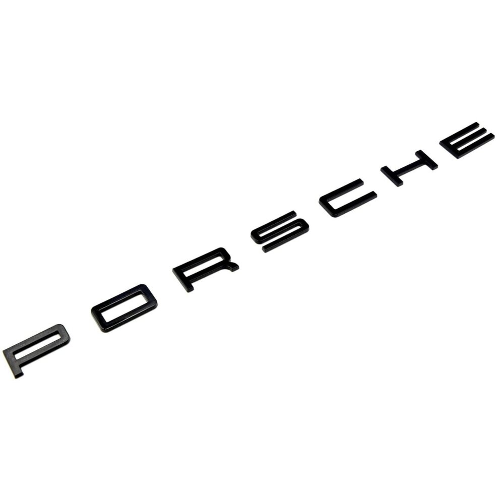 Gloss Black Porsche Lettering Rear Boot Badge Emblem For 911 Carrera Cayenne Turbo GT3