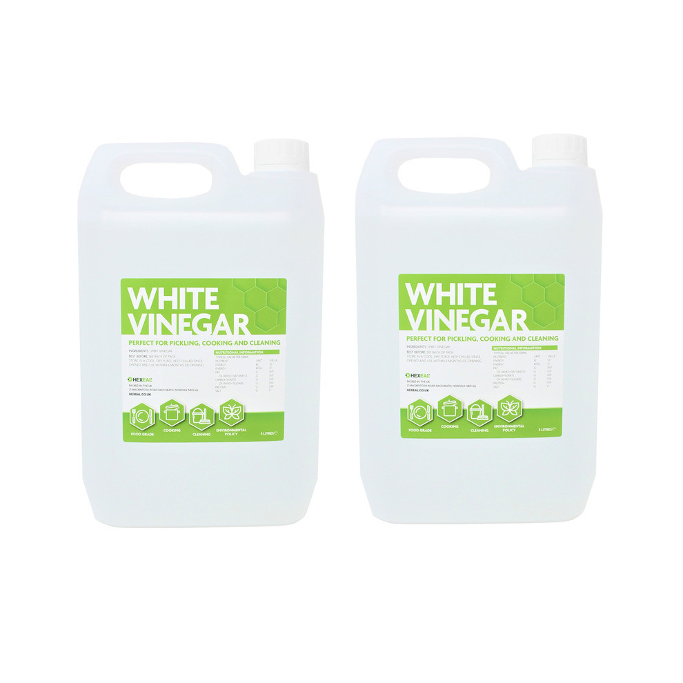 Hexeal WHITE VINEGAR | 10L | Food Grade Suitable for Cleaning, Baking, Cooking and Pickling