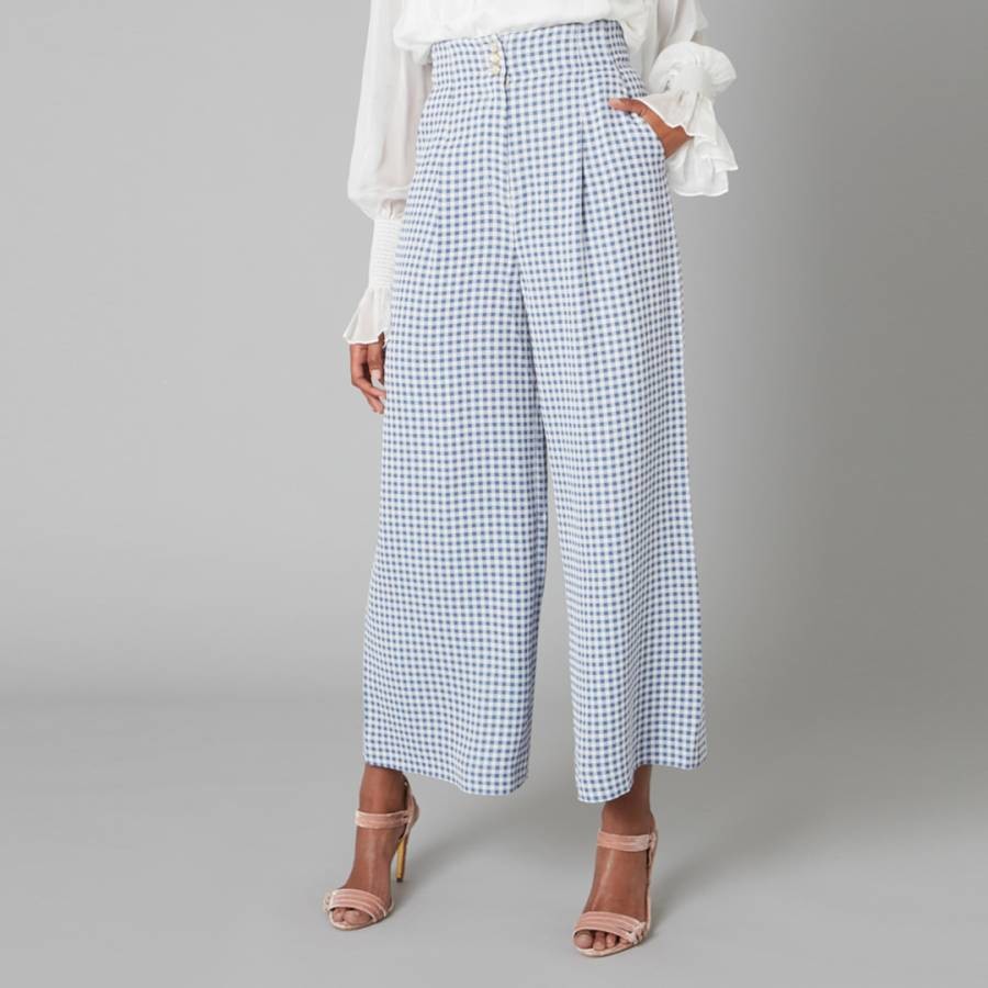 Blue Mabel Checked Trouser