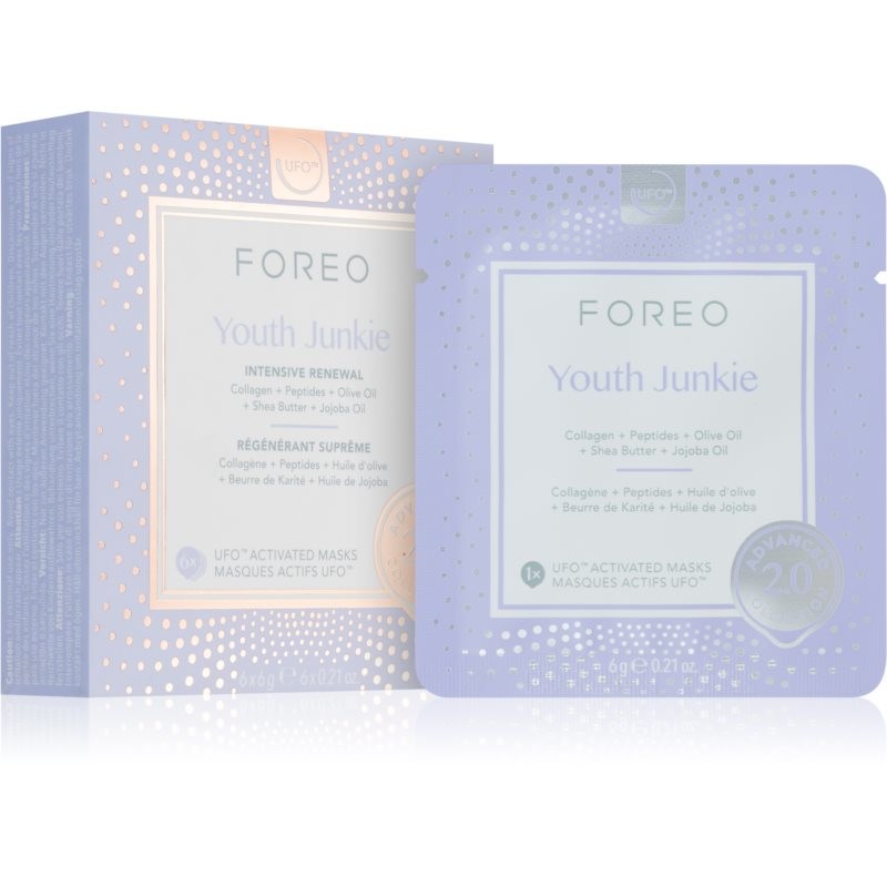 FOREO UFO™ Youth Junkie face mask with anti-aging effect 6 pc