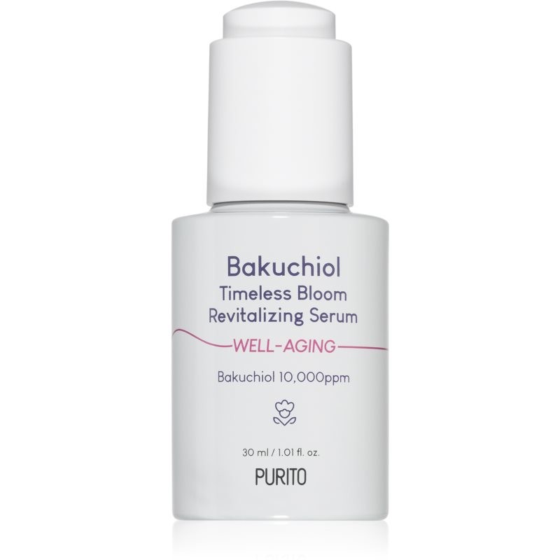 Purito Bakuchiol Timeless Bloom intense revitalising serum for skin firmness recovery 30 ml