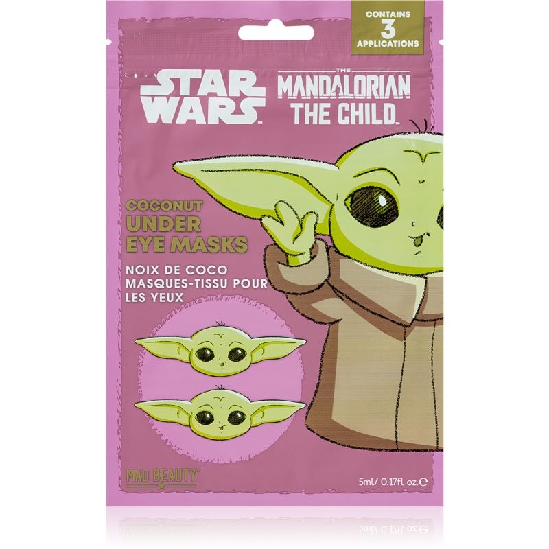 Mad Beauty Star Wars The Mandalorian The Child hydrating and brightening mask for eye area 3x2 pc