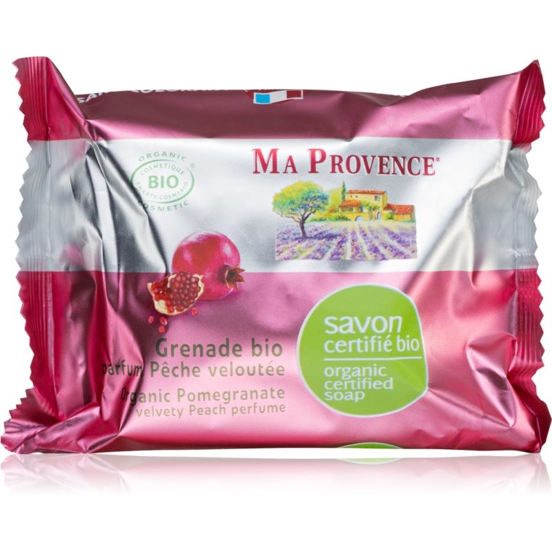 Ma Provence Pomegranate & Velvety Peach natural bar soap 75 g