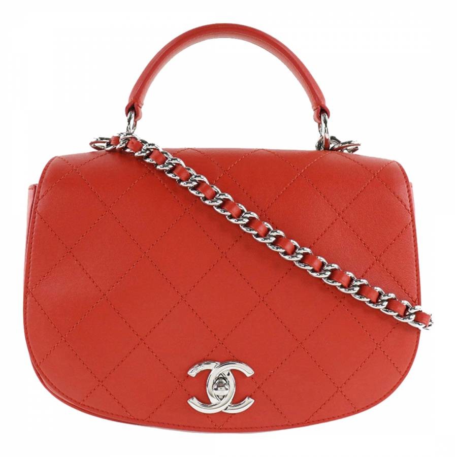Red Chanel Matrasse Shoulder Bag