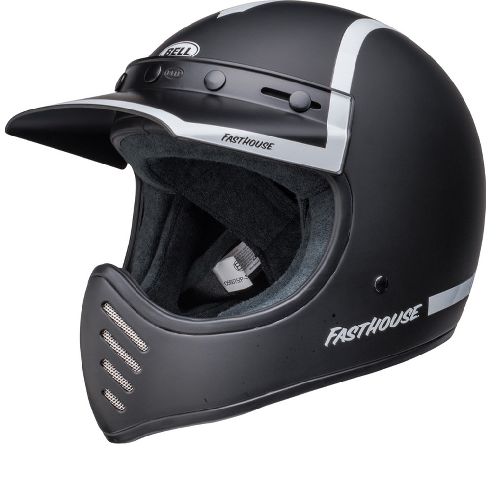 Bell Moto-3 Fasthouse Old Road Black White Helmet Full Face Helmet S
